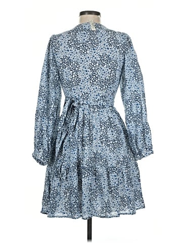 Madewell Crinkle Wrap Mini Dress in Quilted Floral (view 2)