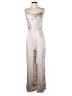 Lush 100% Polyester Metallic Silver Jumpsuit Size M - photo 1