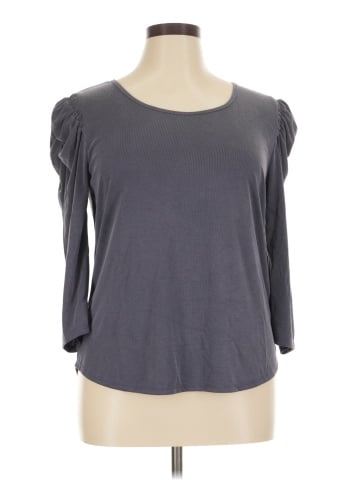 Green Envelope 3/4 Sleeve Top (view 1)