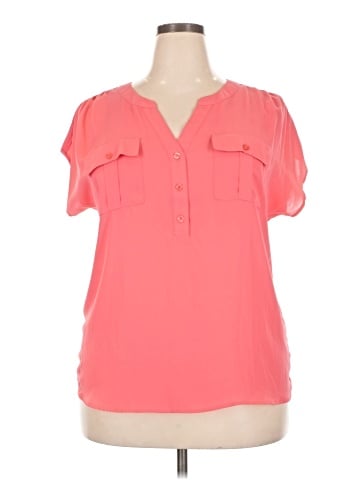 INC International Concepts Short Sleeve Blouse (view 1)