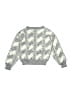 High Sierra 100% Acrylic Chevron-herringbone Silver Pullover Sweater Size 5 - photo 2