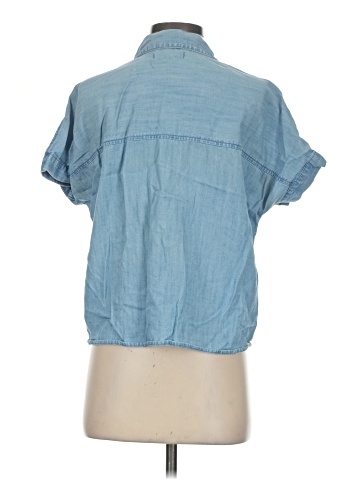 Madewell Denim Short-Sleeve Tie-Front Shirt (view 2)