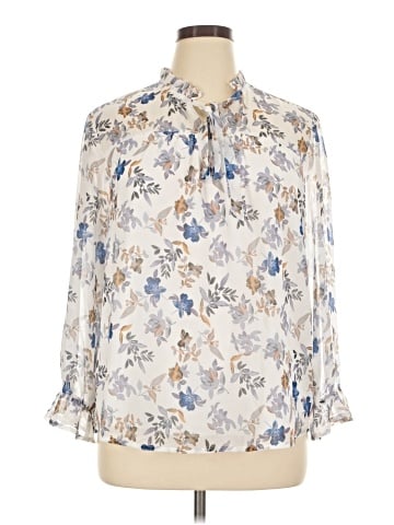 Allegra K 3/4 Sleeve Blouse (view 1)