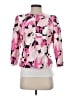 Kasper 100% Polyester Print Pink Jacket Size 4 Petite - photo 1