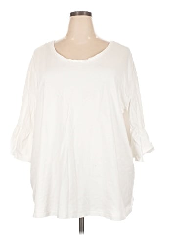 Roaman's 3/4 Sleeve Top (view 1)