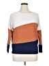 Evolution by Cyrus Color Block Orange Pullover Sweater Size XL - photo 1