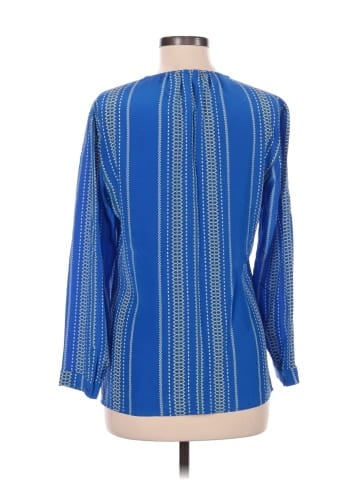 Ecru Long Sleeve Silk Top (view 2)
