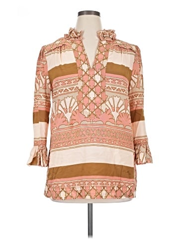 Tory Burch 3/4 Sleeve Silk Top (view 1)
