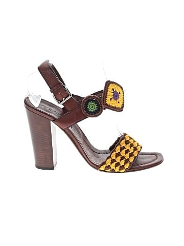 Prada Vintage Knit Accent Sandals (view 1)