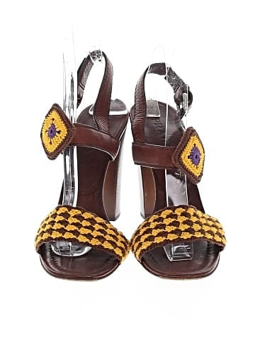 Prada Vintage Knit Accent Sandals (view 2)