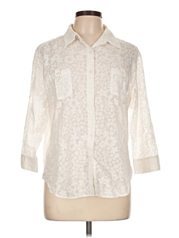 Jones Wear 3/4 Sleeve Button-Down Shirt (view 1)