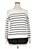 Halogen Stripes Ivory Pullover Sweater Size XL (petite) - photo 1