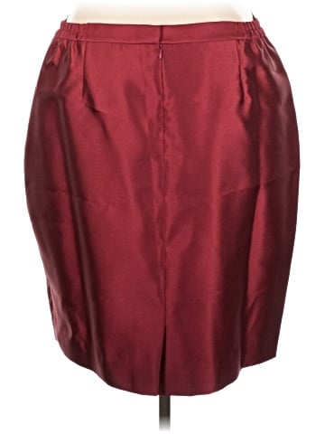 Kasper Faux Leather Skirt (view 2)