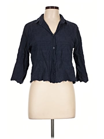 Solitaire 3/4 Sleeve Button-Down Shirt (view 1)