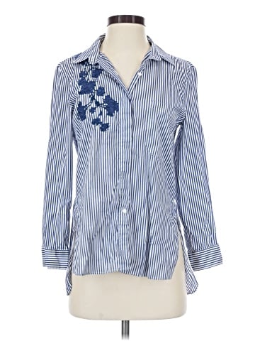 Zara 3/4 Sleeve Button-Down Shirt (view 1)