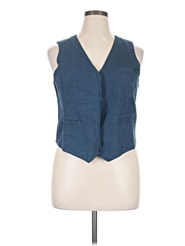 Madewell Single-Breasted Vest in 100% Linen (view 1)