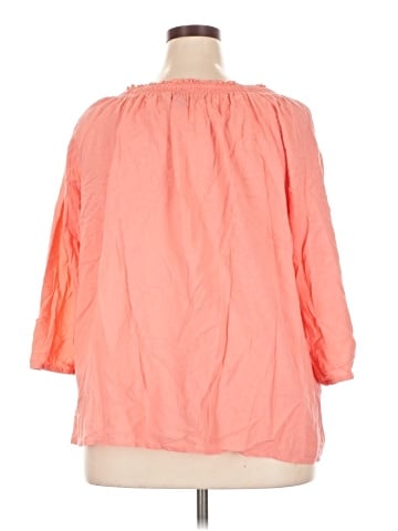 Basic Editions 3/4 Sleeve Blouse (view 2)