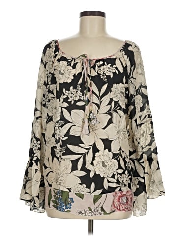 Jade 3/4 Sleeve Silk Top (view 1)