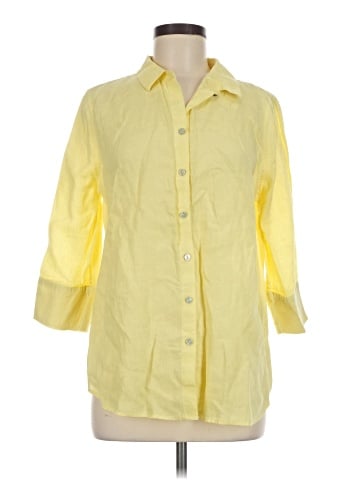 Chico's 3/4 Sleeve Button-Down Shirt (view 1)