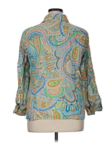 Jones New York Sport 3/4 Sleeve Button-Down Shirt (view 2)