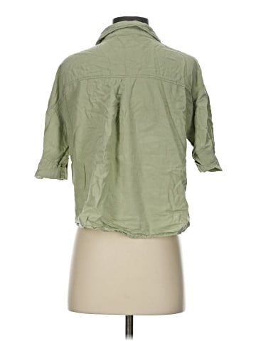 Zara 3/4 Sleeve Button-Down Shirt (view 2)