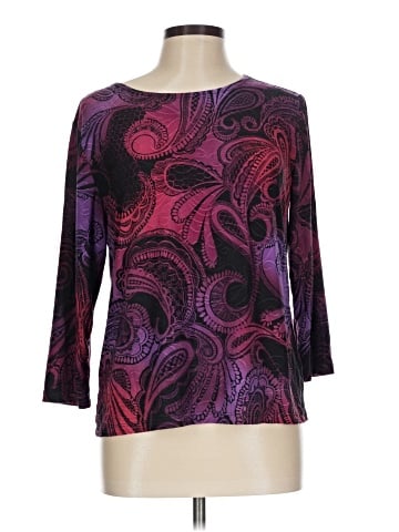 JM Collection 3/4 Sleeve Top (view 1)