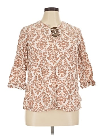Signature by Larry Levine 3/4 Sleeve Blouse (view 1)