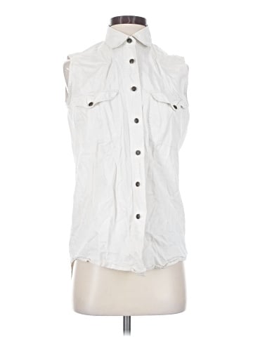 At Last Sleeveless Button-Down Shirt (view 1)