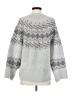 Wilfred Chevron-herringbone Silver Wool Pullover Sweater Size S - photo 2