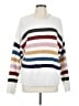 Lush 100% Polyester Stripes White Pullover Sweater Size L - photo 1