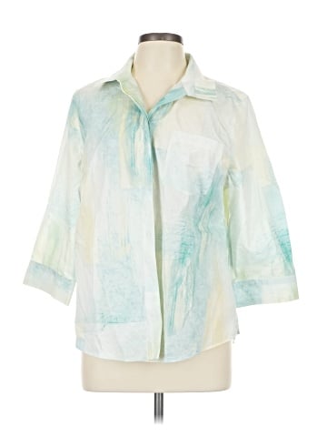 Chico's 3/4 Sleeve Button-Down Shirt (view 1)