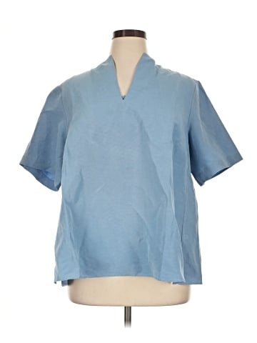 Lafayette 148 New York Short Sleeve Silk Top (view 1)