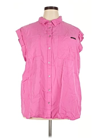 CALVIN KLEIN JEANS Sleeveless Button-Down Shirt (view 1)