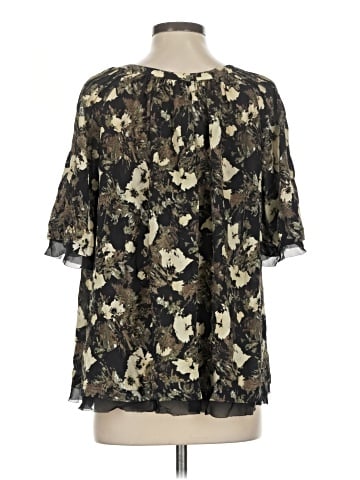 Elizabeth and James Short Sleeve Silk Top (view 2)