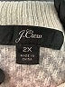 J.Crew Chevron-herringbone Silver Pullover Sweater Size 2X - photo 7
