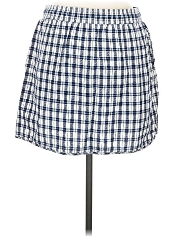 Madewell Curved-Hem Mini Skirt in Plaid (view 2)