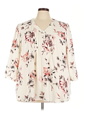 Rose + Olive 3/4 Sleeve Blouse (view 1)