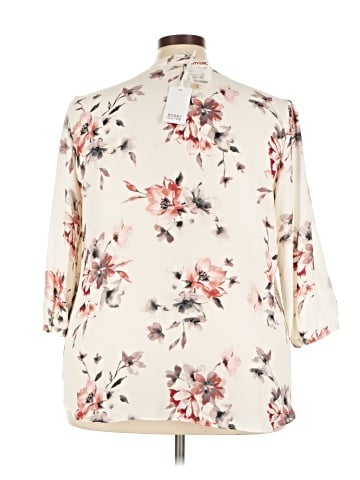 Rose + Olive 3/4 Sleeve Blouse (view 2)