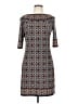 Max Studio Print Brown Casual Dress Size L - photo 1