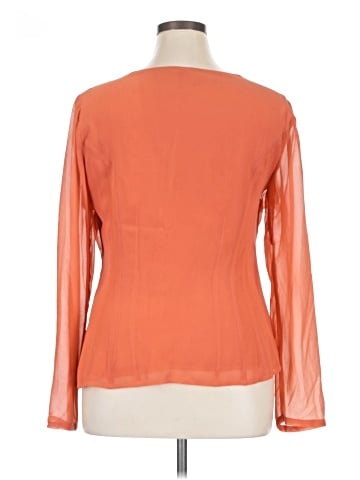 Karen Kane Long Sleeve Silk Top (view 2)