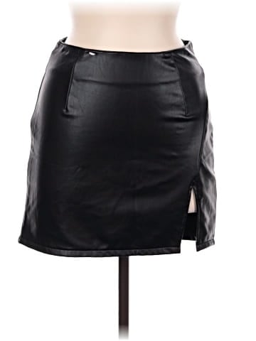 Rewash Faux Leather Skirt (view 1)