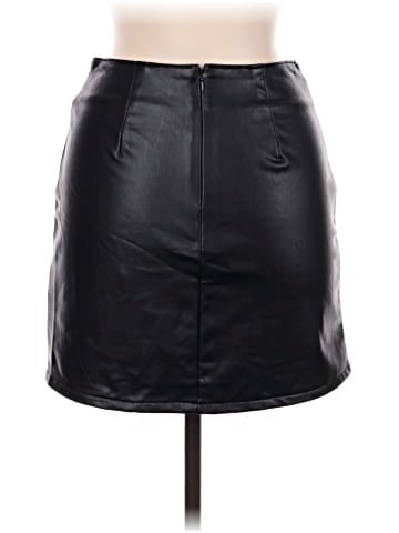 Rewash Faux Leather Skirt (view 2)