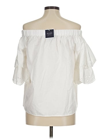 Kaari Blue 3/4 Sleeve Blouse (view 2)