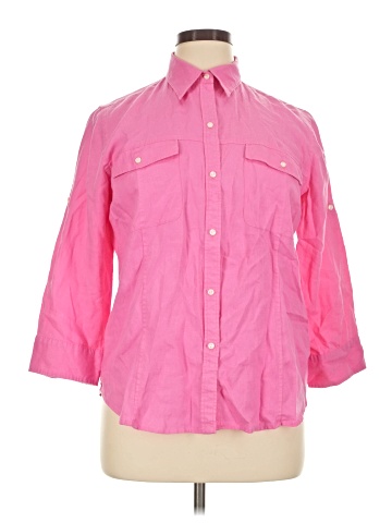 American Living 3/4 Sleeve Button-Down Shirt (view 1)