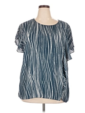 H By Halston Short Sleeve Blouse (view 1)