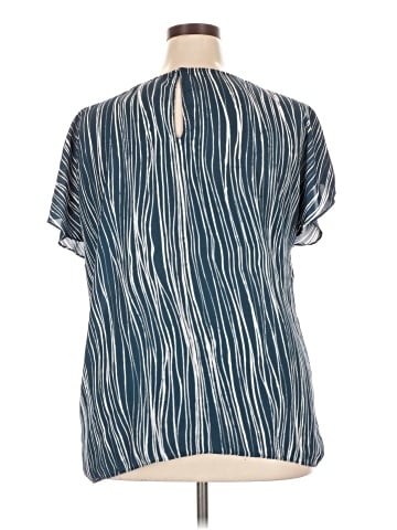 H By Halston Short Sleeve Blouse (view 2)