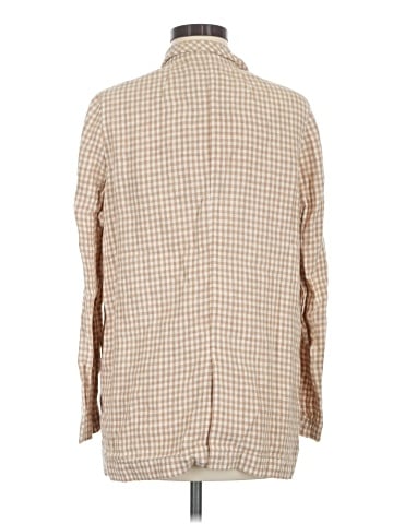 Madewell Linen Dorset Blazer in Gingham Check (view 2)