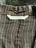Max Mara 100% Linen Stripes Gray Brown Jacket Size 10 - photo 7
