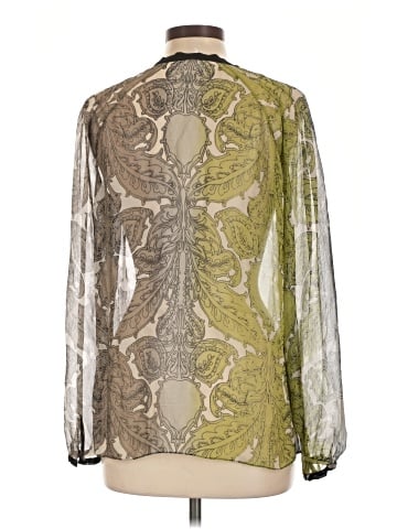 Elie Tahari Long Sleeve Silk Top (view 2)