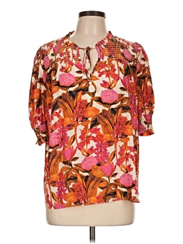 Rose + Olive Short Sleeve Blouse (view 1)